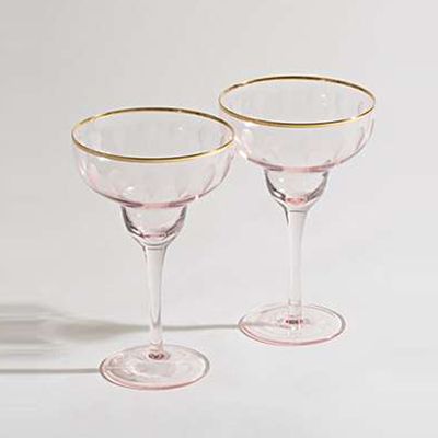 Mila Pink Margarita Glass