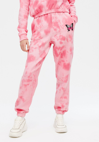 Tie Dye Butterfly Joggers from New Look