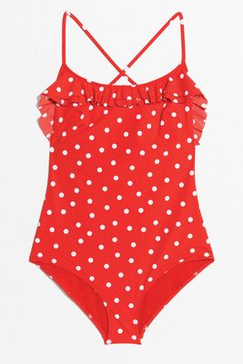 Ruffle Dotted Swimsuit from & Other Stories