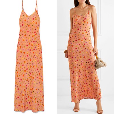 Elvira Silk Crepe De Chine Maxi Dress from LDH