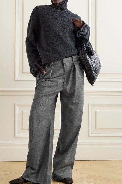  Wool-Flannel Wide-Leg Pants from WARDROBE.NYC