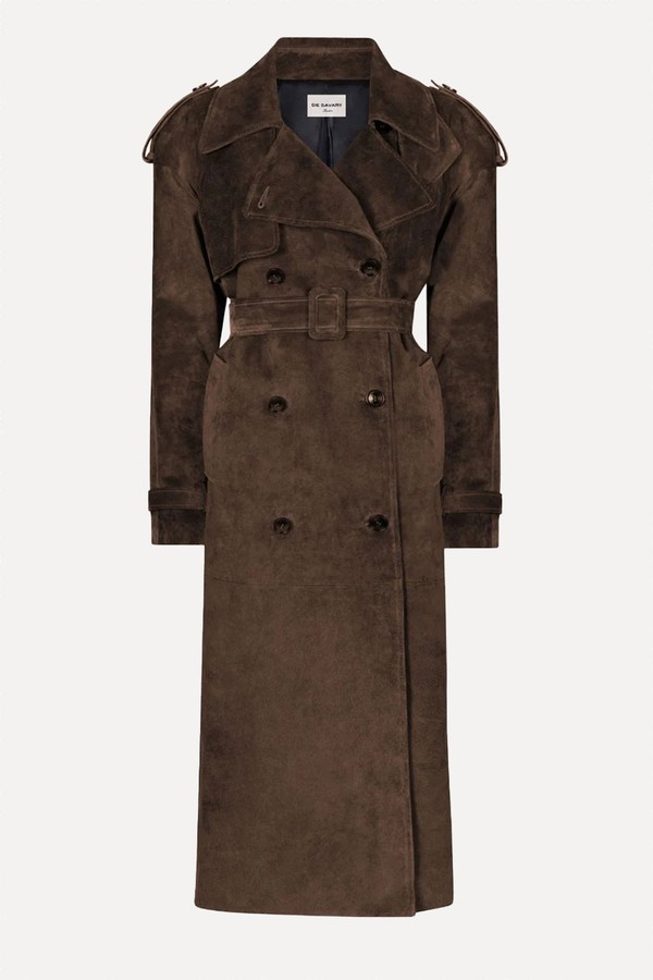 Suede Trench Coat  from De Savary London