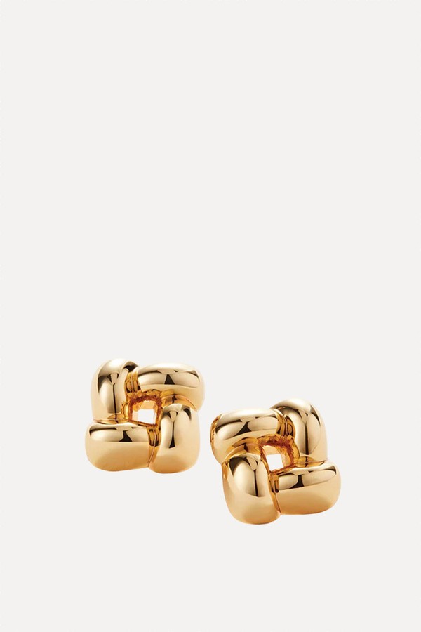 Small Woven Square Earrings from Jenny Bird