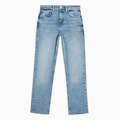 Bleach Wash Organic Cotton Straight Jeans