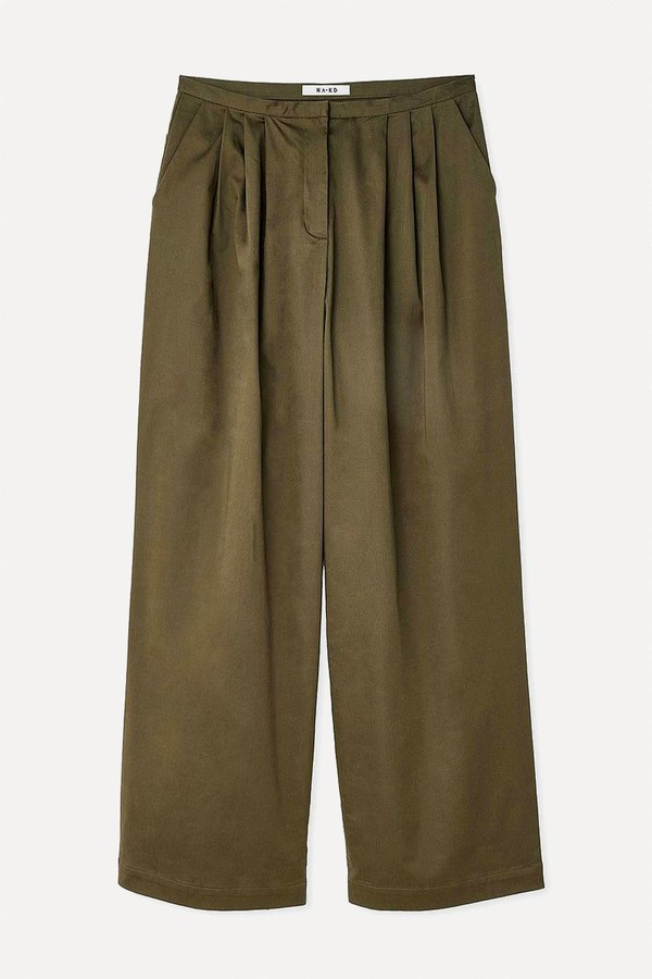 Cotton Mid Waist Trousers from NA-KD