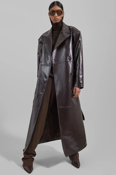 Tina Crackled Faux Leather Trench Coat from The Frankie Shop