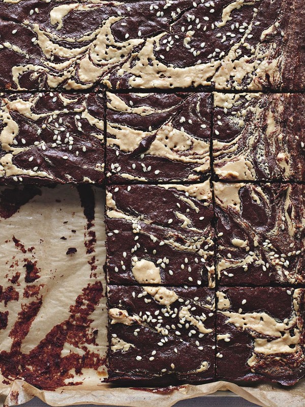 Chocolate Banana Tahini Brownie