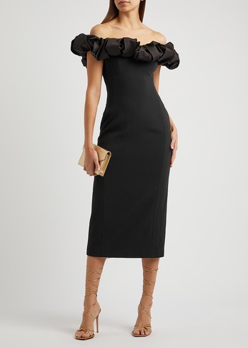 Eve Off-The-Shoulder Midi Dress from Huishan Zhang