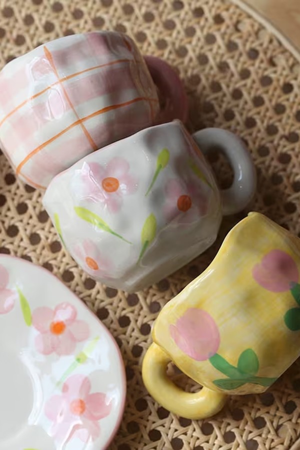 Floral Painted Mugs from StellasUnique
