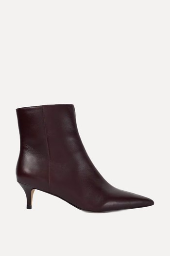 Offer Kitten-Heel Leather Ankle Boots from Dune