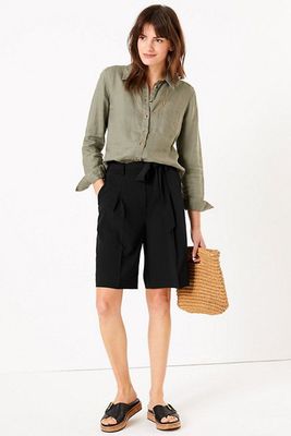 Tailored Belted Shorts from Marks & Spencers