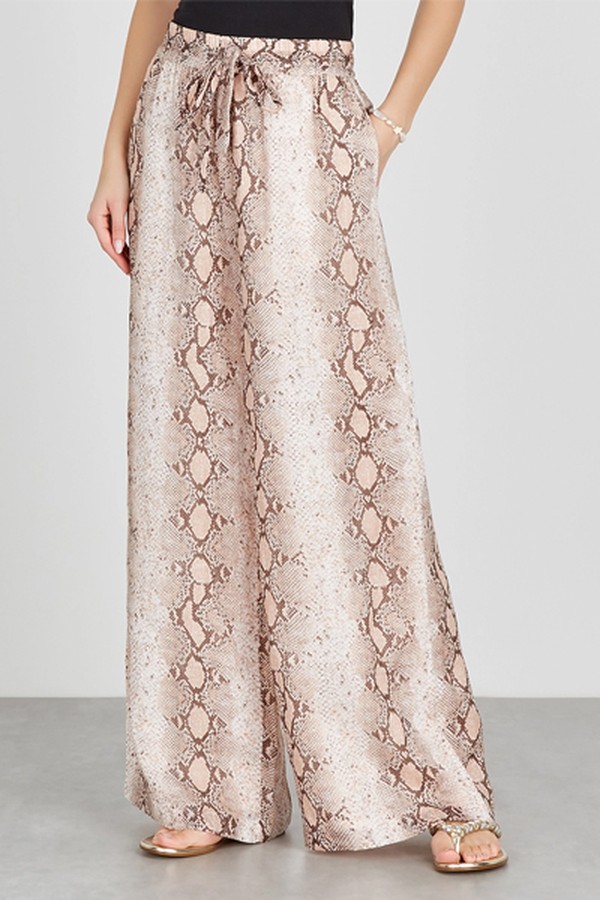 Bellitude Python-Print Wide-Leg Trousers from Zimmermann