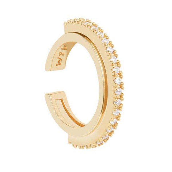 Fitzgerald Circle Ear Cuff In Gold