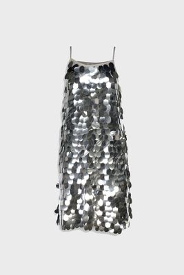 Silver Tone Sequin Dress