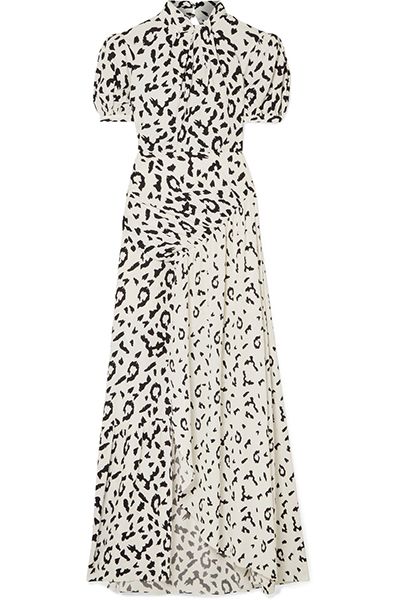 Open-Back Leopard-Print Crepe Maxi Dress from Self-Portrait 