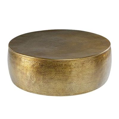 Gold Hammered Aluminium Coffee Table from Paloma