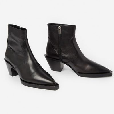 Western Style Leather Ankle Boots from Kooples