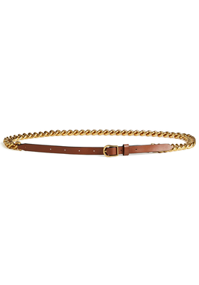 Leather Trimmed Chain Belt from Zimmermann