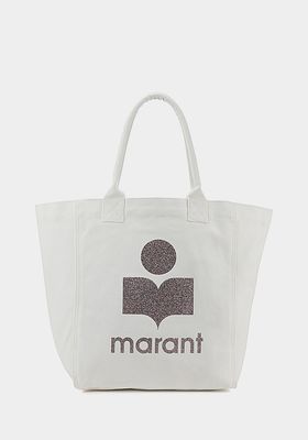 Yenky Glittered Logo Canvas Tote from Isabel Marant Étoile