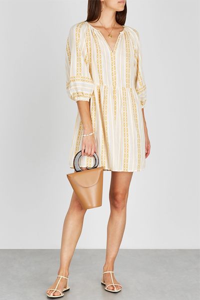 Nona Striped Cotton Mini Dress from Velvet By Graham & Spencer