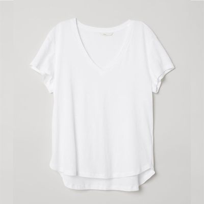 V-neck Cotton T-Shirt from H&M