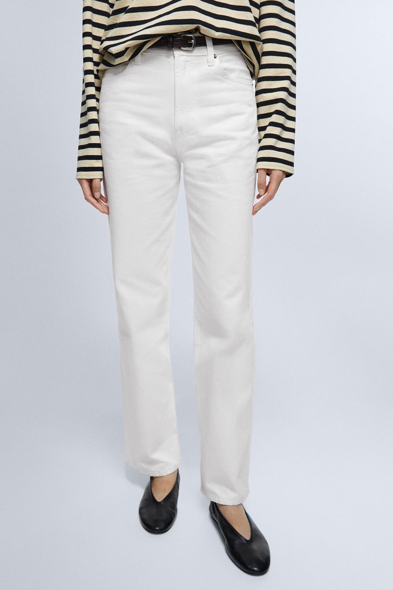Straight Leg High Waist Jeans from Massimo Dutti