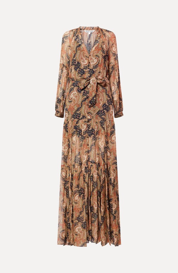 Exclusive: Isra Paisley Silk Maxi Dress