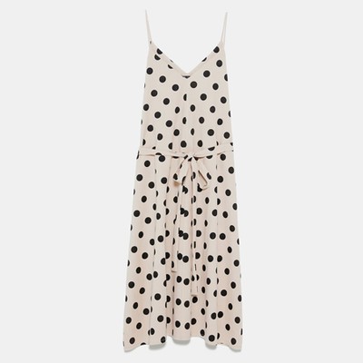 Polka Dot Dress with Belt from Zara