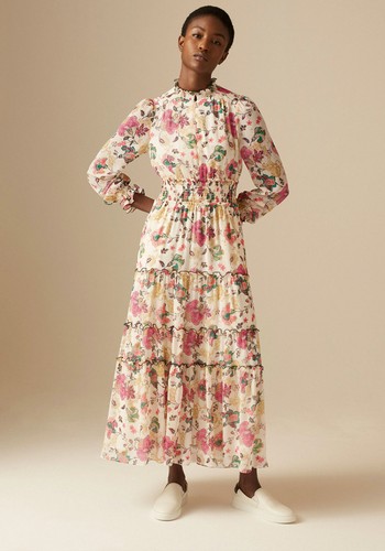 Grand Paisley Shirred Waist Maxi Dress from Me + Em