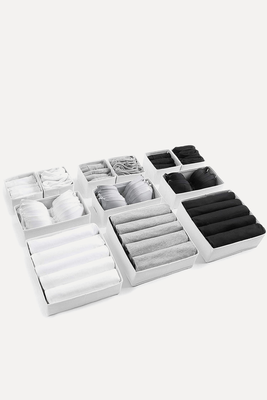 12pcs White Large Drawer Organisers from Eco Home Store