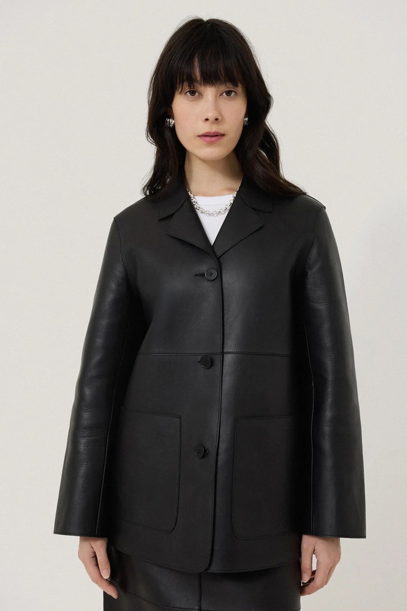 Bonded Leather Jacket from Jigsaw