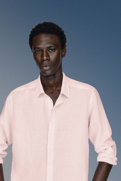 100% Linen Slim Fit Shirt from Massimo Dutti