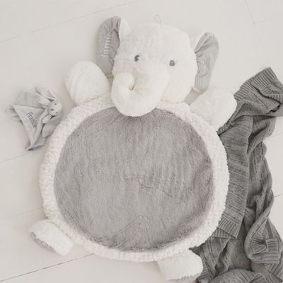 Personalised Elephant Playmat - White