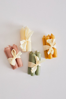 Set Of Plain Stubby Dinner Candles from Heather Evelyn 