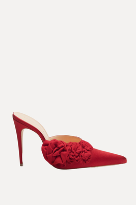 Flower Appliqué Pointed Mules from Magda Butrym