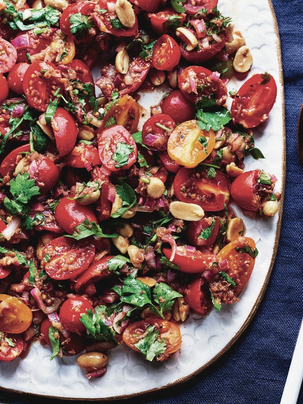  Tomato & Peanut Salad With Tamarind, Ginger & Honey Dressing
