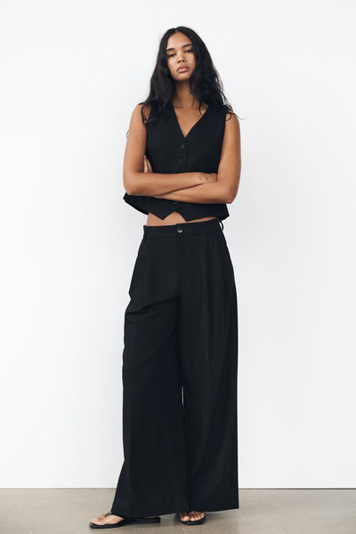 Trousers With Double Pleat