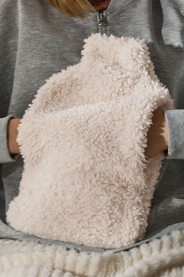 Faux Sherpa Hot Water Bottle With Hand Pocket from Next