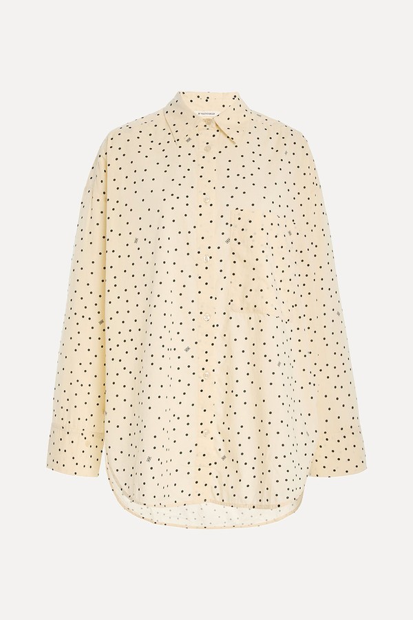 Derris Voile Polka Dot Relaxed Shirt from By malene Birger