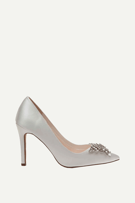 Nelly - Ivory Satin Bridal Court Shoes from Rainbow Club