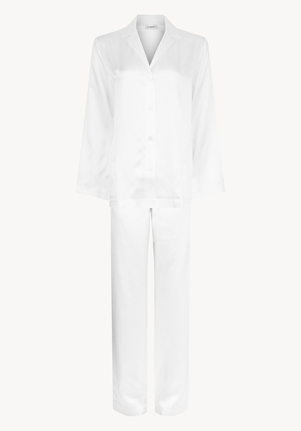 White Silk Pyjama Set from La Perla