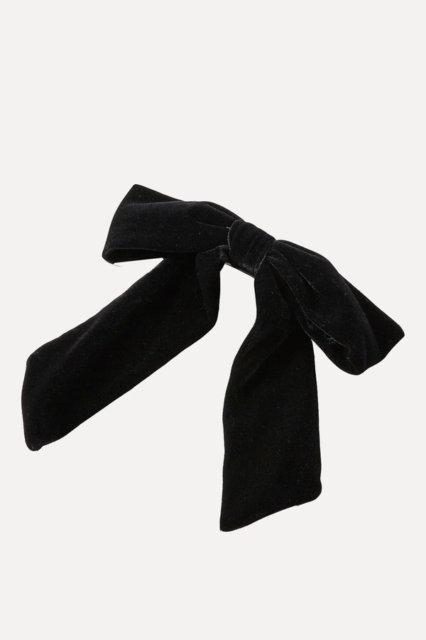 Elera Velvet Bow Barrette Hair Clip from Oliver Bonas