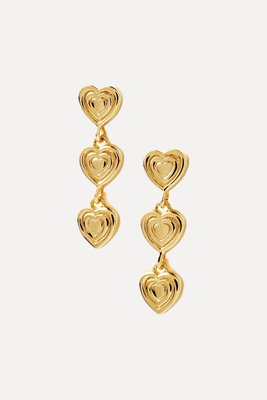Good Vibes Heart Drop Stud Earrings from Missoma