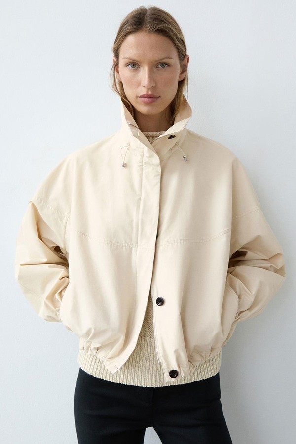 High Neck Bomber Puff Jacket from Massimo Dutti