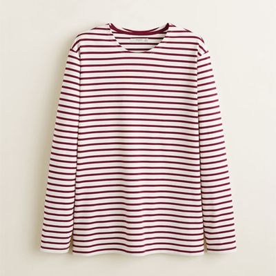 Stiped Cotton T-Shirt from Mango