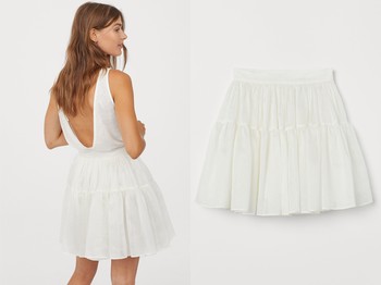 Flared Linen-Blend Skirt from H&M