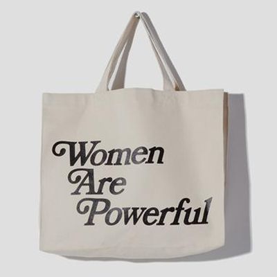 Women Are Powerful Lunch Bag in Natural Canvas from One DNA