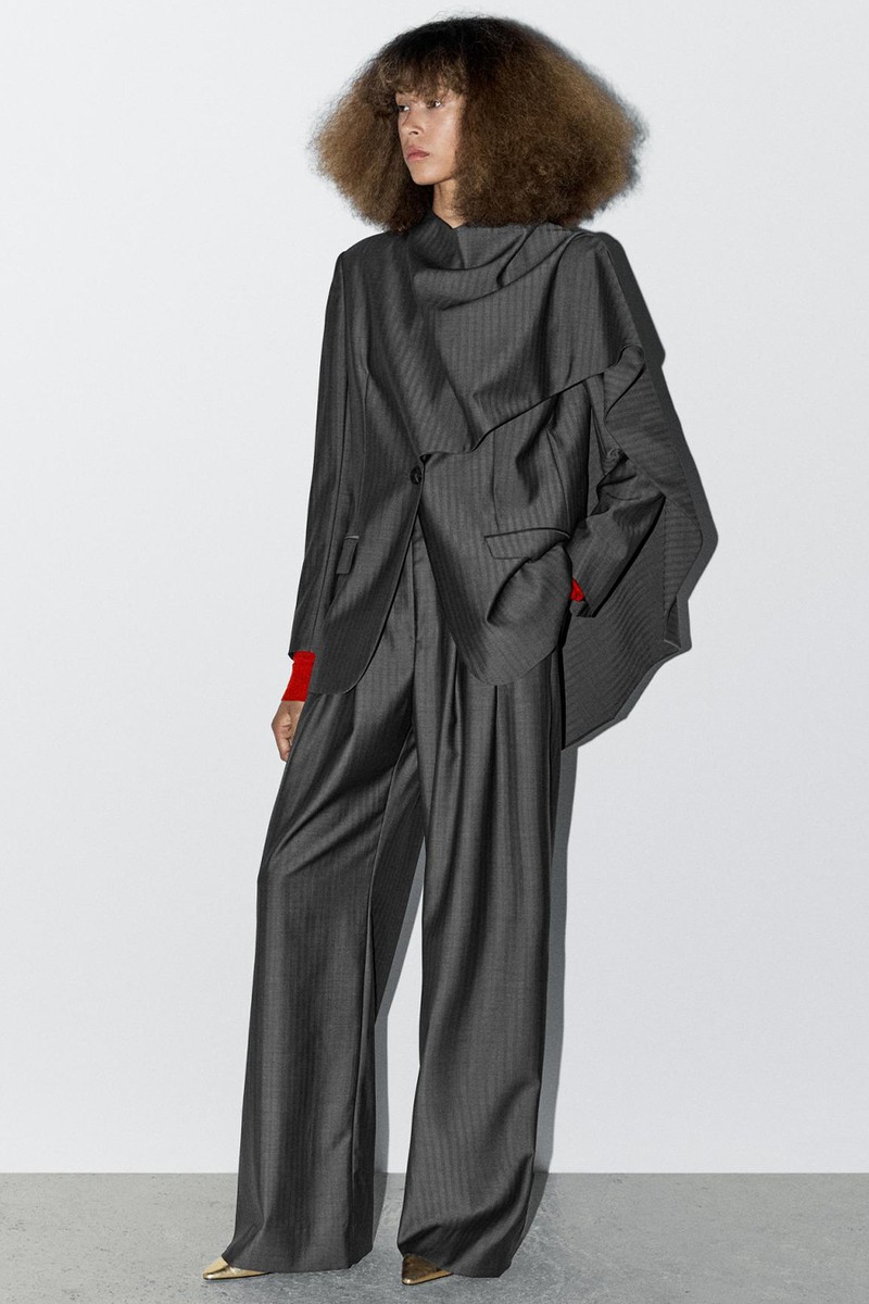 100% Wool Darted Trousers from Massimo Dutti