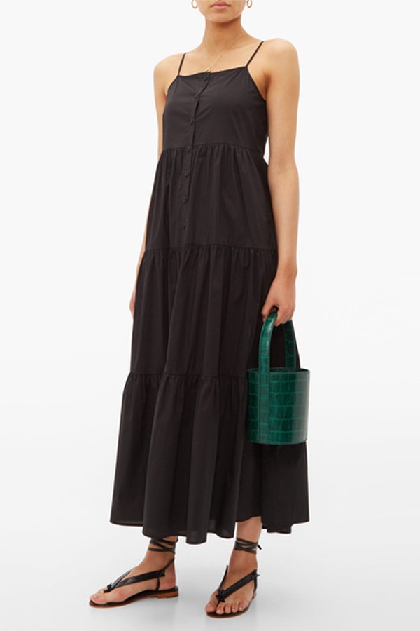 Luna Tiered Cotton Blend Midi Dress from SEA