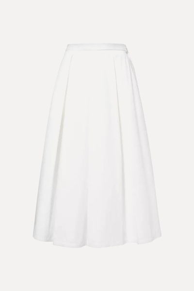 Donata Pleated Cotton Midi Skirt from Weekend Max Mara